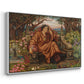 Angled view of A Soul in Hell, c. 1901-1902 by Evelyn De Morgan in a white floater framed canvas.