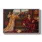 The Gilded Cage, c. 1901-1902 by Evelyn De Morgan in a white floater framed canvas wall art display.