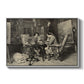 The Chess Players, 1858 by Ernest Meissonier in a white floater framed canvas wall art display.