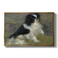 Tama, the Japanese Dog, c. 1876 by Pierre-Auguste Renoir in a gold floater framed canvas wall art display.