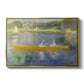 The Skiff (La Yole), 1875 by Pierre-Auguste Renoir in a gold floater framed canvas wall art display.