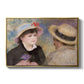 Boating Couple (Aline Charigot and Renoir), c. 1881 by Pierre-Auguste Renoir in a gold floater framed canvas wall art display.