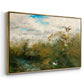 Angled view of Wild Ducks (Grasänder), 1890 by Bruno Liljefors in a gold floater framed canvas.