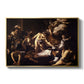 The Martyrdom of Saint Matthew, 1599-1600 by Caravaggio in a gold floater framed canvas wall art display.