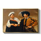 The Fortune Teller (Capitoline Version), c. 1599 by Caravaggio in a gold floater framed canvas wall art display.