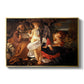 Rest on the Flight into Egypt, c. 1597 by Caravaggio in a gold floater framed canvas wall art display.