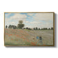 The Poppy Field near Argenteuil, 1873 by Claude Monet in a gold floater framed canvas wall art display.