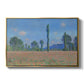 Poppy Field (Giverny), 1890-1891 by Claude Monet in a gold floater framed canvas wall art display.