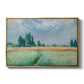 The Wheat Field (Champ de Blé), 1881 by Claude Monet in a gold floater framed canvas wall art display.