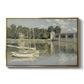 The Bridge at Argenteuil, 1874 by Claude Monet in a gold floater framed canvas wall art display.