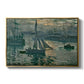 Sunrise (Marine), 1873 by Claude Monet in a gold floater framed canvas wall art display.