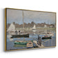 Angled view of The Basin at Argenteuil, 1874 by Claude Monet in a gold floater framed canvas.