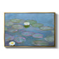 Water Lilies (Nymphéas), 1897-1899 by Claude Monet in a gold floater framed canvas wall art display.