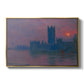 The Houses of Parliament, Sunset, 1903 by Claude Monet in a gold floater framed canvas wall art display.