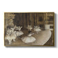 The Rehearsal of the Ballet Onstage, 1874 by Edgar Degas in a gold floater framed canvas wall art display.