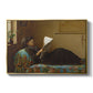 Interesting News, 1872 by Eastman Johnson in a gold floater framed canvas wall art display.