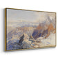 Angled view of Col du Géant, 1903 by Edward Theodore Compton in a gold floater framed canvas.
