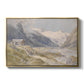 Shepherds (Pasterze), c. 1921 by Edward Theodore Compton in a gold floater framed canvas wall art display.