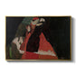 Cardinal and Nun (Caress), 1912 by Egon Schiele in a gold floater framed canvas wall art display.
