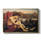 The Angel with the Serpent, c. 1870-1875 by Evelyn De Morgan in a gold floater framed canvas wall art display.