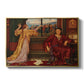 The Gilded Cage, c. 1901-1902 by Evelyn De Morgan in a gold floater framed canvas wall art display.