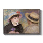Boating Couple (Aline Charigot and Renoir), c. 1881 by Pierre-Auguste Renoir in a silver floater framed canvas wall art display.