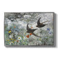 Common Swifts, 1886 by Bruno Liljefors in a silver floater framed canvas wall art display.