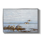 Greylag Geese (Grågäss), 1922 by Bruno Liljefors in a silver floater framed canvas wall art display.