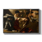 The Crowning with Thorns (Vienna Version), c. 1602-1604 by Caravaggio in a silver floater framed canvas wall art display.