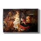 Rest on the Flight into Egypt, c. 1597 by Caravaggio in a silver floater framed canvas wall art display.