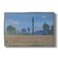 Poppy Field (Giverny), 1890-1891 by Claude Monet in a silver floater framed canvas wall art display.