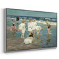 Angled view of A Holiday, c. 1915 by Edward Henry Potthast in a silver floater framed canvas.