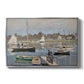 The Basin at Argenteuil, 1874 by Claude Monet in a silver floater framed canvas wall art display.