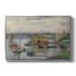 Bridge at Argenteuil on a Gray Day, c. 1876 by Claude Monet in a silver floater framed canvas wall art display.
