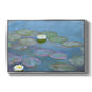 Water Lilies (Nymphéas), 1897-1899 by Claude Monet in a silver floater framed canvas wall art display.