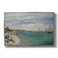 Regatta at Sainte-Adresse, 1867 by Claude Monet in a silver floater framed canvas wall art display.