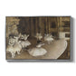 The Rehearsal of the Ballet Onstage, 1874 by Edgar Degas in a silver floater framed canvas wall art display.