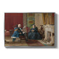 The Brown Family, 1869 by Eastman Johnson in a silver floater framed canvas wall art display.