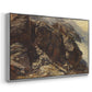 Angled view of High Mountain Study, c. 1870 by Edward Theodore Compton in a silver floater framed canvas.