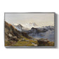 The Großglockner from the Prager Hut, 1890 by Edward Theodore Compton in a silver floater framed canvas wall art display.