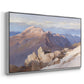 Angled view of Hoher Göll from Watzmann-Hocheck, 1919 by Edward Theodore Compton in a silver floater framed canvas.