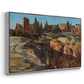 Angled view of Palatine in Rome, c. 1921 by Edward Theodore Compton in a silver floater framed canvas.
