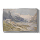 Shepherds (Pasterze), c. 1921 by Edward Theodore Compton in a silver floater framed canvas wall art display.