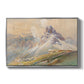 From the Dolomites, 1904 by Edward Theodore Compton in a silver floater framed canvas wall art display.