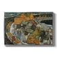 Crescent of Houses II (Island Town), 1915 by Egon Schiele in a silver floater framed canvas wall art display.