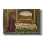 The Wandering Jew: Whom the Gods Love Die Young, 1888 by Evelyn De Morgan in a silver floater framed canvas wall art display.