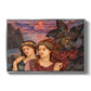 The Vision, 1914 by Evelyn De Morgan in a silver floater framed canvas wall art display.