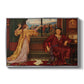 The Gilded Cage, c. 1901-1902 by Evelyn De Morgan in a silver floater framed canvas wall art display.