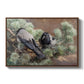 Hooded Crows (Kråkor), 1891 by Bruno Liljefors in a walnut floater framed canvas wall art display.