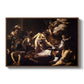 The Martyrdom of Saint Matthew, 1599-1600 by Caravaggio in a walnut floater framed canvas wall art display.